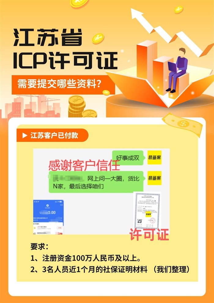 江苏ICP许可证客户案例