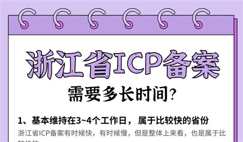 浙江省ICP备案需要多长时间？有图有真相