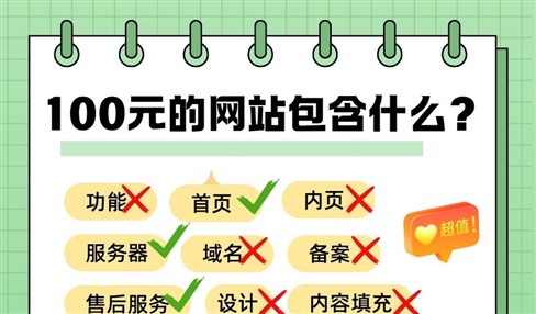 便宜网站怎么来的？100元网站包含什么