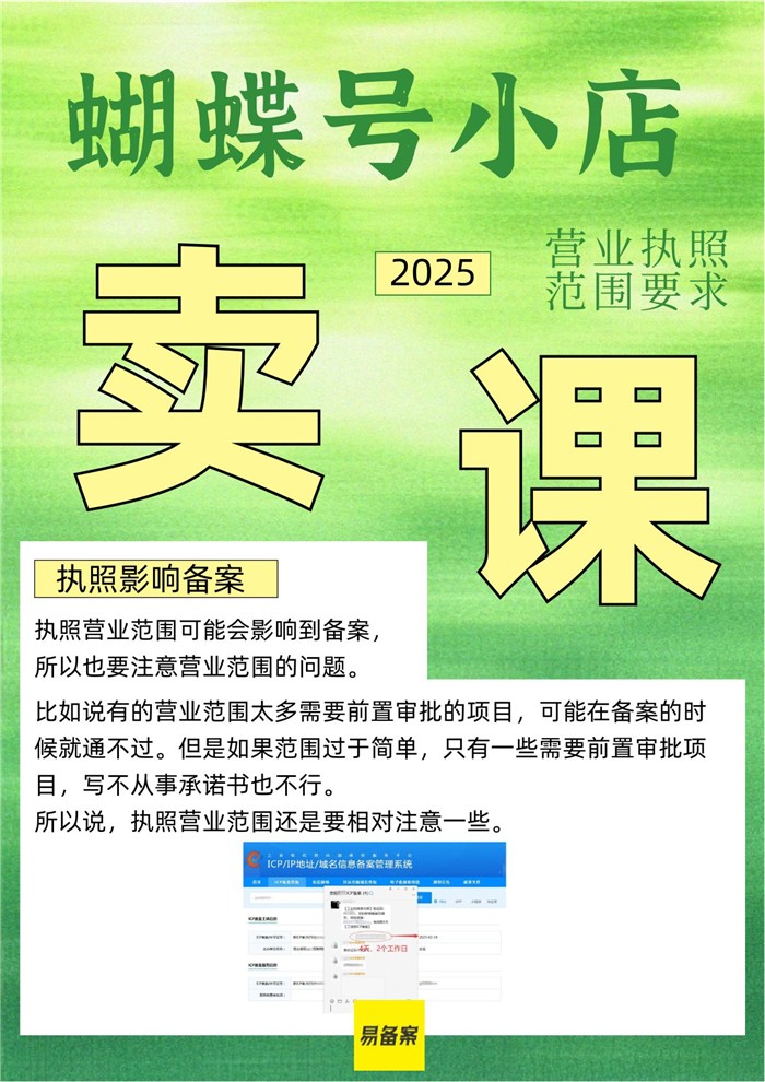 执照影响备案
