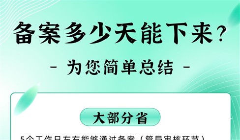 域名ICP备案多少天能下来？简单总结